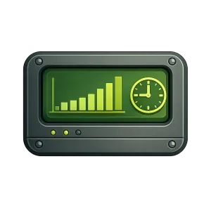 Night rate electricity Ireland - electricity usage display with clock illustration